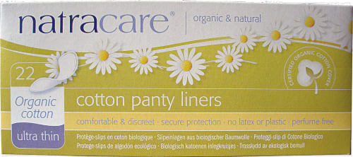 Natracare Ultra Thin Cotton Panty Liners Perspective: front