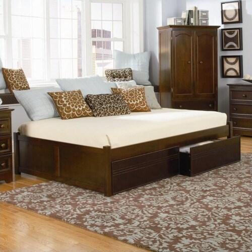 AFI Concord Flat Panel Wood Twin Daybed in Walnut 1 Kroger