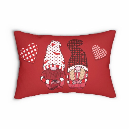 Valentines Day Gnome Throw Pillow Couch Bed Sofa Lumbar Pillow, 20