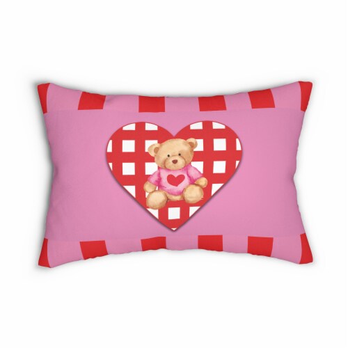 Valentines Day Love Bear Throw Pillow Couch Bed Sofa Lumbar Pillow