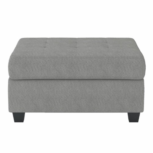 Grey on sale microfiber ottoman