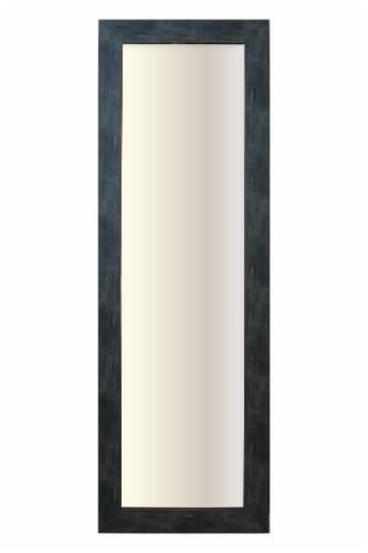 Elsa L Wood Finish Pallet Leaner Mirror - Black Perspective: front