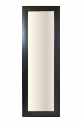 Elsa L Bedford Wood Finish Leaner Mirror - Black Perspective: front