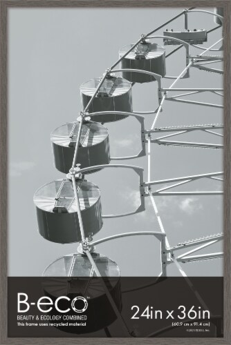 Elsa L Modern Flat Gray Poster Frame Perspective: front