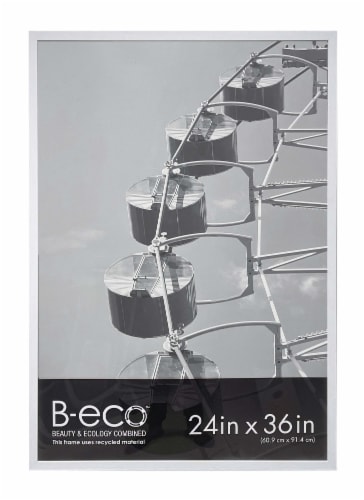 Elsa Modern Flat Poster Frame - White Perspective: front