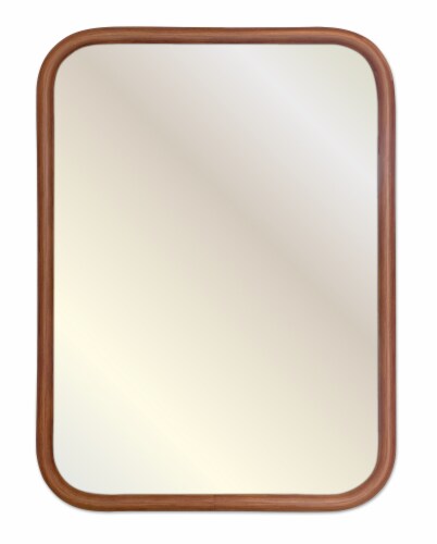 18x24 Mirror Rounded Rectangle Brown Perspective: front