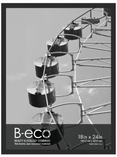 18x24 Poster Frame Modern Flat Black Perspective: front