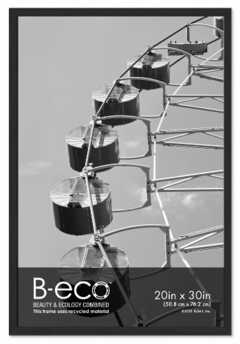 Elsa L Modern Flat Poster Frame - Black Perspective: front