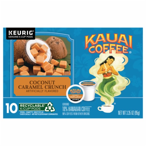 Kauai® Coconut Caramel Crunch K-Cup® Coffee Pods Perspective: front