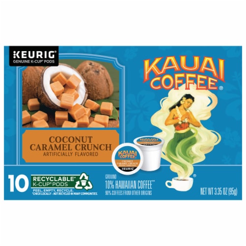 Kauai® Coconut Caramel Crunch K-Cup® Coffee Pods Perspective: front