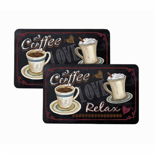 Bibb Home Anti Fatigue Foam Kitchen Mat Coffee Relax, 18" x 30" 1