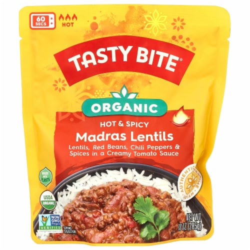 Tasty Bite® Organic Hot & Spicy Indian Madras Lentils Perspective: front
