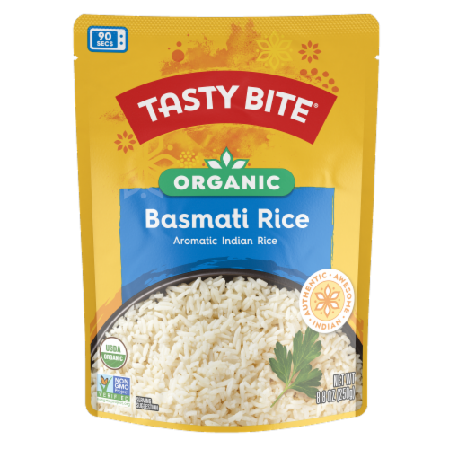 Tasty Bite Organic Basmati Rice 8.8oz - Fragrant Basmati Rice Perspective: front