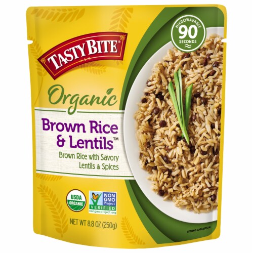 Tasty Bite® Brown Rice Lentils Pouch Perspective: front