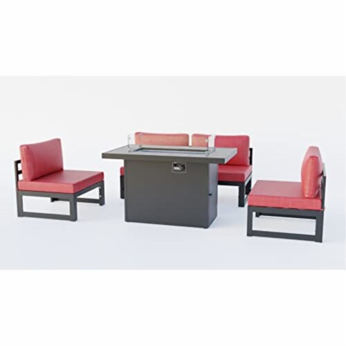 Table and chairs with sales fire pit in the middle