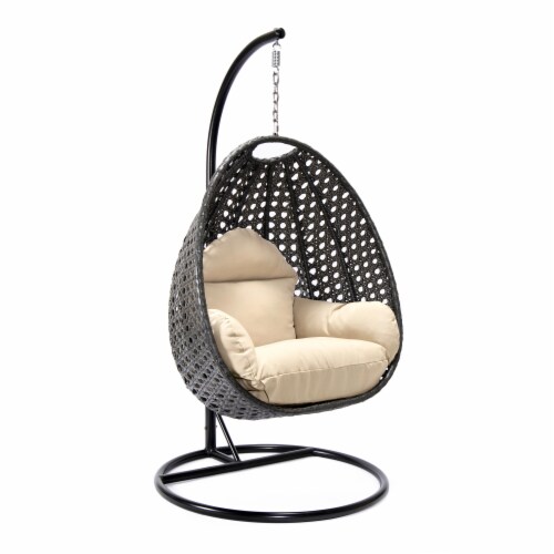 Double hanging egg chair grey cheap