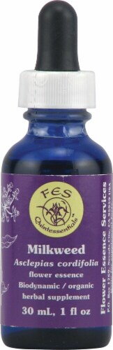 Flower Essence  FES Quintessentials™ Milkweed Supplement Dropper Perspective: front