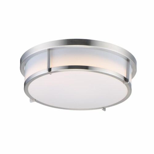 Maxim Lighting 10272WTSN 13 in. Rogue E26 2-Light Flush Mount, Satin Nickel Perspective: front