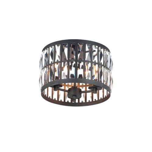 Maxim 21810BCBK Madeline 3 Light Flush Mount, Black Perspective: front