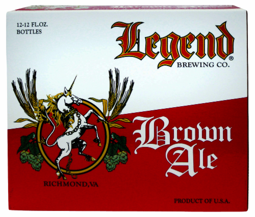 Legend Brewing Co. Brown Ale Beer Perspective: front