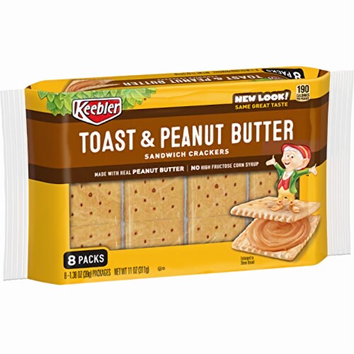Keebler Toast & Peanut Butter Sandwich Crackers (Pack of 10) Perspective: front