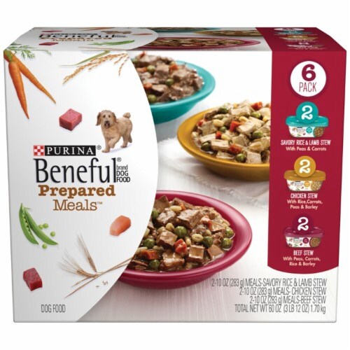 Purina Beneful Prepared Meals Variety Pack Dog Food (Pack of 4) Perspective: front
