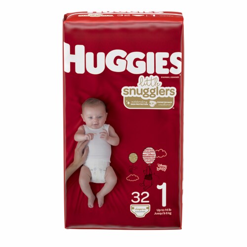Huggies Little Snugglers Diapers Jumbo Pack size 1 Pack of 24 24 packs Gerbes Super Markets