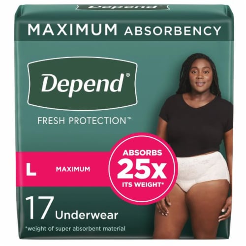 Depend Fit Flex Incontinence Underwear for Women Pack of 24 24