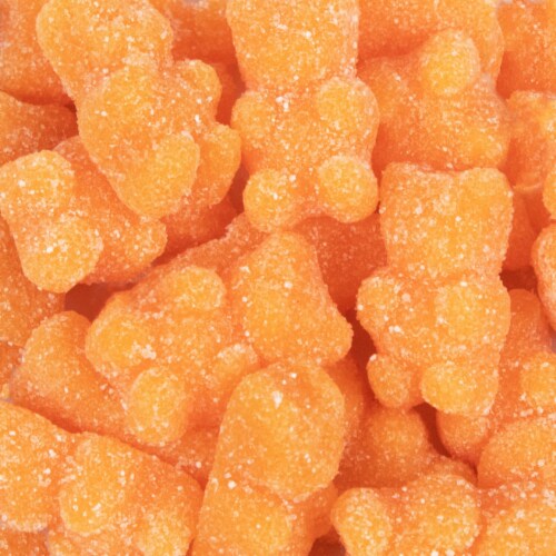 2.2 lb Orange Gummy Bears Tangerine Sugar Coated (Approximately 220 Pcs) - Bulk Candy Perspective: front
