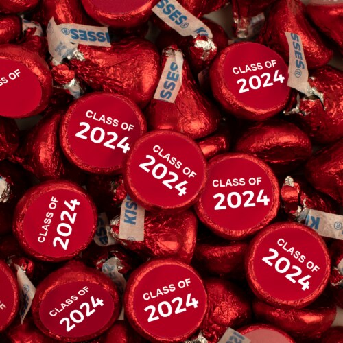 Hershey's Kisses Graduation Class of 2024 Candy Party Favors Red