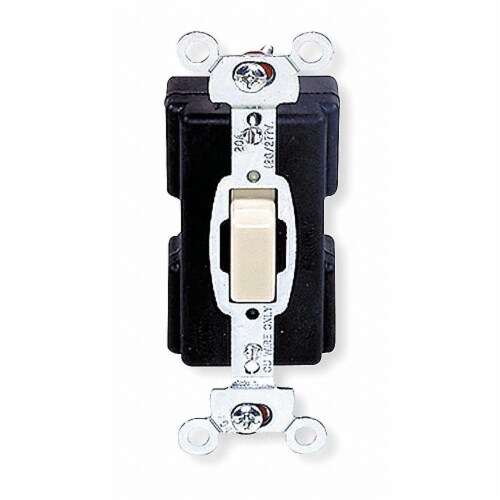 Hubbell Wall Swtch,1-Pol,120/277V,20A,Ivry,Press  HBL1281I Perspective: front