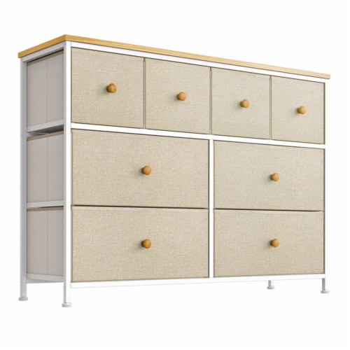 REAHOME 8 Drawer Steel Frame Bedroom Storage Organizer Chest Dresser,  Taupe, 1 Piece - Kroger