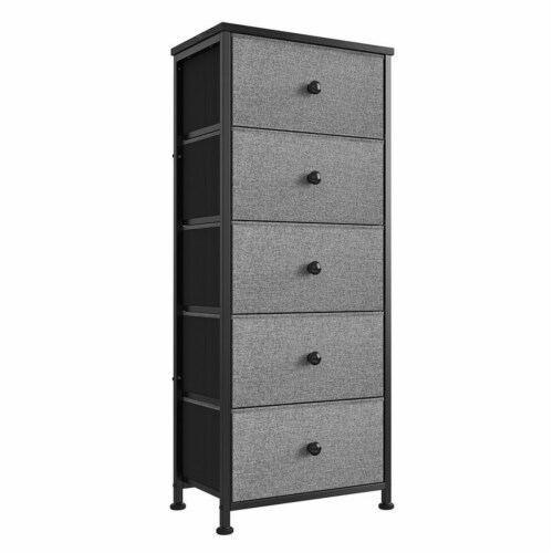 4 drawer narrow vertical discount dresser with fabric drawers
