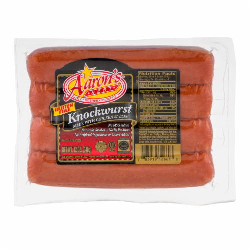 Aaron's Best Chicken & Beef Knockwurst Gluten Free Perspective: front