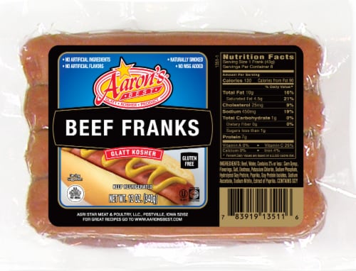Aaron's Best Beef Franks Perspective: front