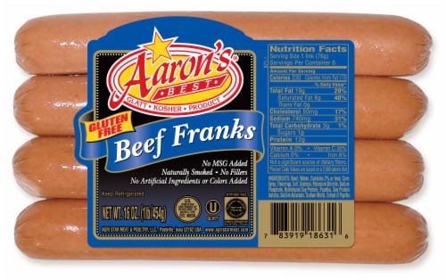 Aaron's Best Beef Dinner Franks Perspective: front