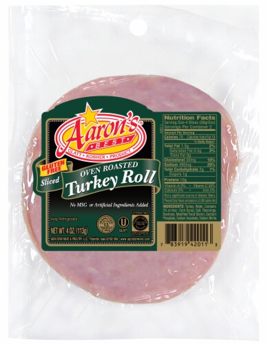 Aaron's Best Kosher Oven Roasted Turkey Slices Perspective: front