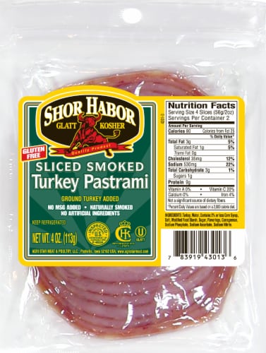 Shor Habor® Sliced Turkey Pastrami Perspective: front