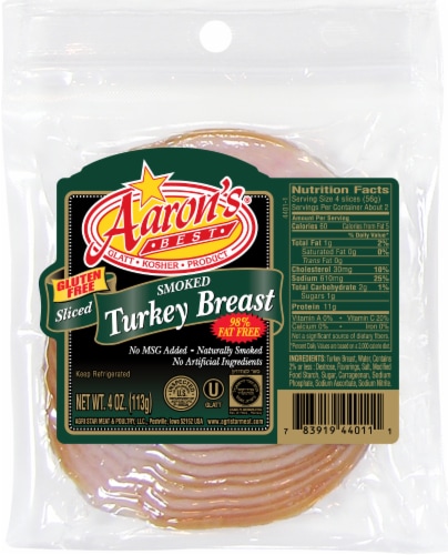 Aaron's Best Sliced Smoked Turkey Breast Perspective: front