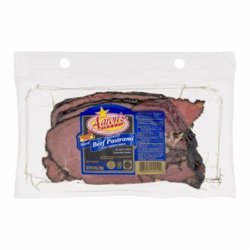 Shor Harbor Kosher Sliced Smoked Beef Pastrami Perspective: front