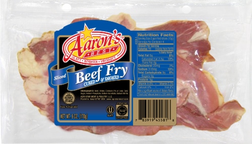 Aaron's® Best Sliced Cured & Smoked Beef Fry Perspective: front