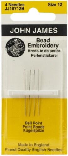 John James Bead Embroidery Hand Needles-Size 12 4/Pkg Perspective: front
