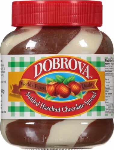 Dobrova Swirled Hazelnut Chocolate Spread Perspective: front