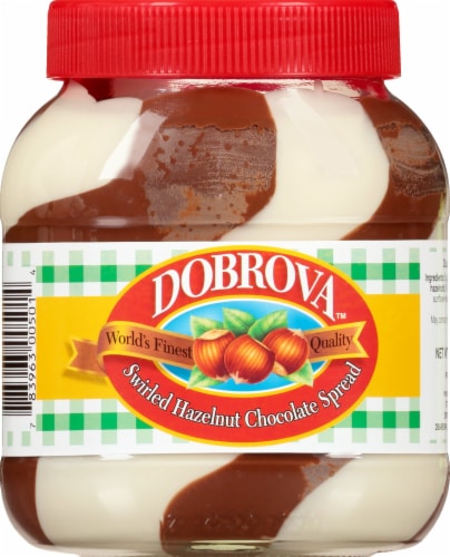 Dobrova Swirled Hazelnut & Vanilla Spread Perspective: front