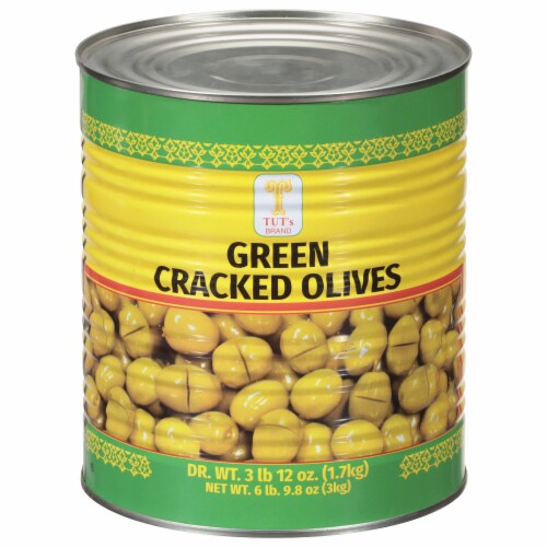 Tut's Green Cracked Olives, 105.75 oz - Foods Co.