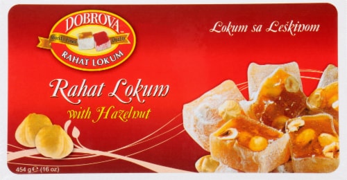 Dobrova Rahat Lokum with Hazelnut Candy Perspective: front