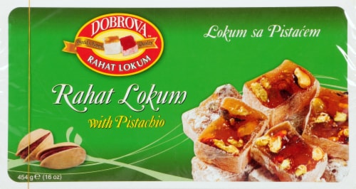 Dobrova Rahat Lokum with Pistachio Candy Perspective: front