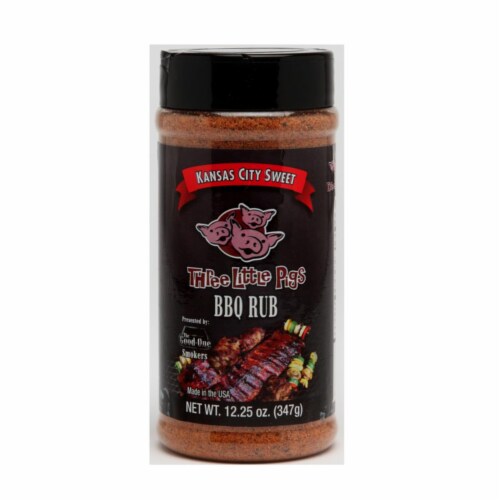 Old World Spices 8013889 12.25 oz Three Little Pigs Kansas City Sweet BBQ Seasoning Rub Perspective: front