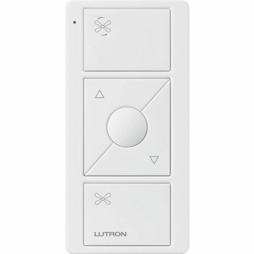 Lutron Pico Caseta Remote Fan Control White 1 pk - Total Qty: 1 Perspective: front