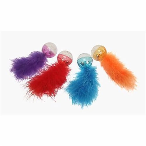 Multipet Lattice Ball with Feather Perspective: front